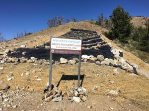 Dedication sign at project